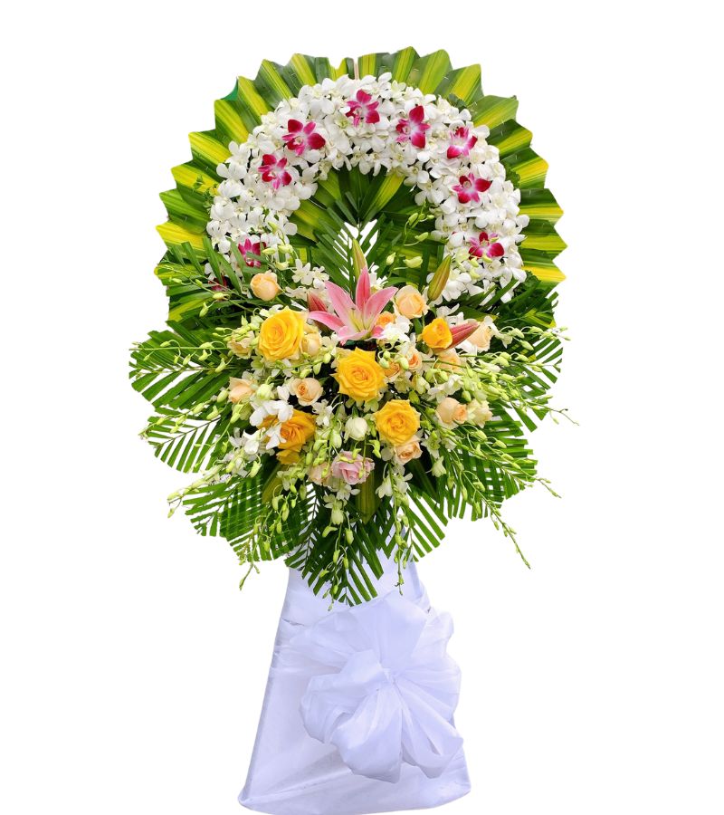 Vòng Hoa Tang Lễ 1 Tầng