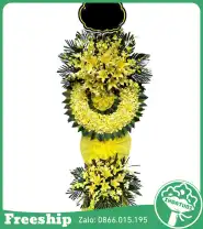 Kệ Hoa Viếng Tone Vàng Người Lớn Đẹp - Mã: I-097 - Giá: 1.300.000đ