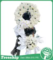 Kệ Hoa Đám Tang Sang Trọng Cúc Lan Hồ Điệp - Mã: I-100 - Giá: 1.900.000đ