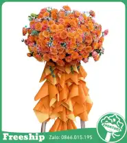 Kệ Hoa Khai Trương Cam Hiện Đại – Tươi Mới Bứt Phá - Mã: I-117 - Giá: 2.000.000đ