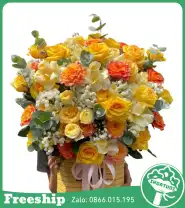 Giỏ Hoa Chúc Mừng Ánh Nắng Vàng