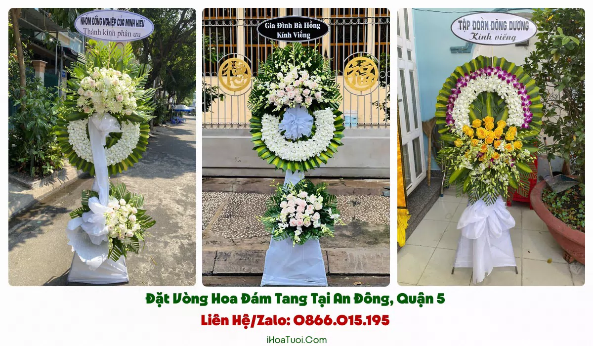 Đặt Vòng Hoa Đám Tang Phường An Đông, TP.HCM (Quận 5 Cũ)