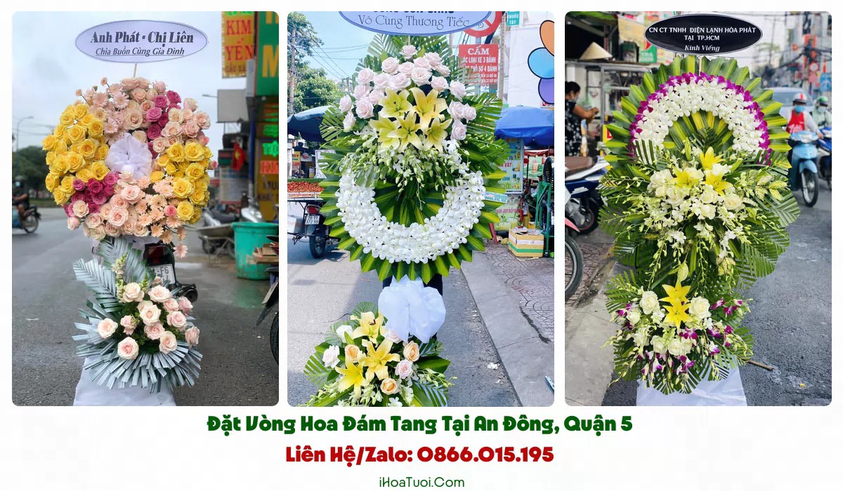 Các mẫu vòng hoa viếng tại Phường An Đông, Quận 5