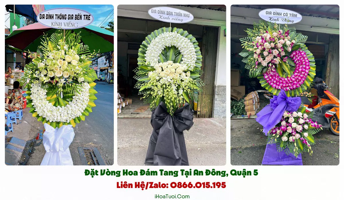 Giao vòng hoa viếng đúng giờ tại An Đông Quận 5