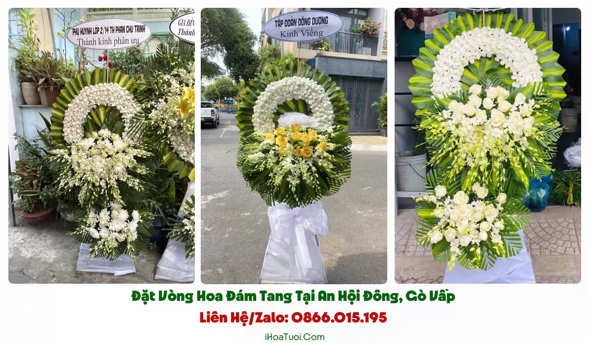 Giao vòng hoa đám tang tận nơi tại An Hội Đông Gò Vấp