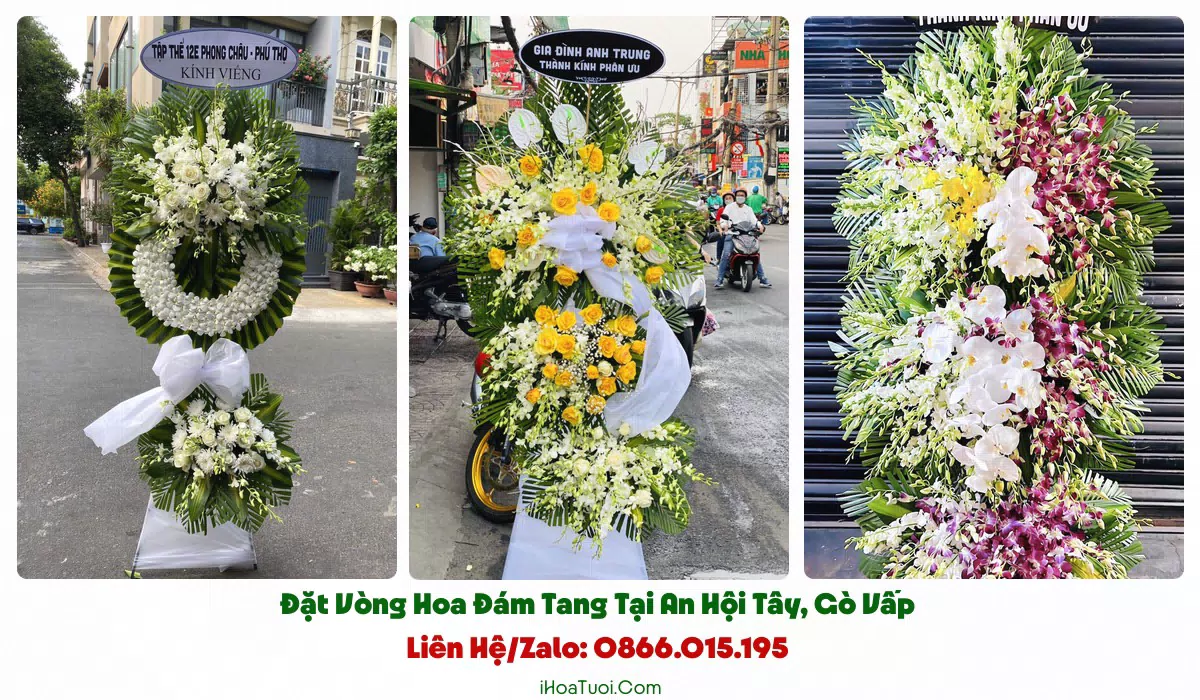 Kệ hoa lan hồ điệp trắng ý nghĩa tại An Hội Tây