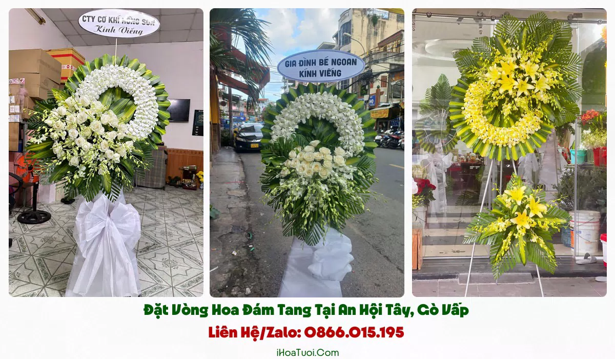 Giao vòng hoa đám tang tận nơi tại An Hội Tây Gò Vấp
