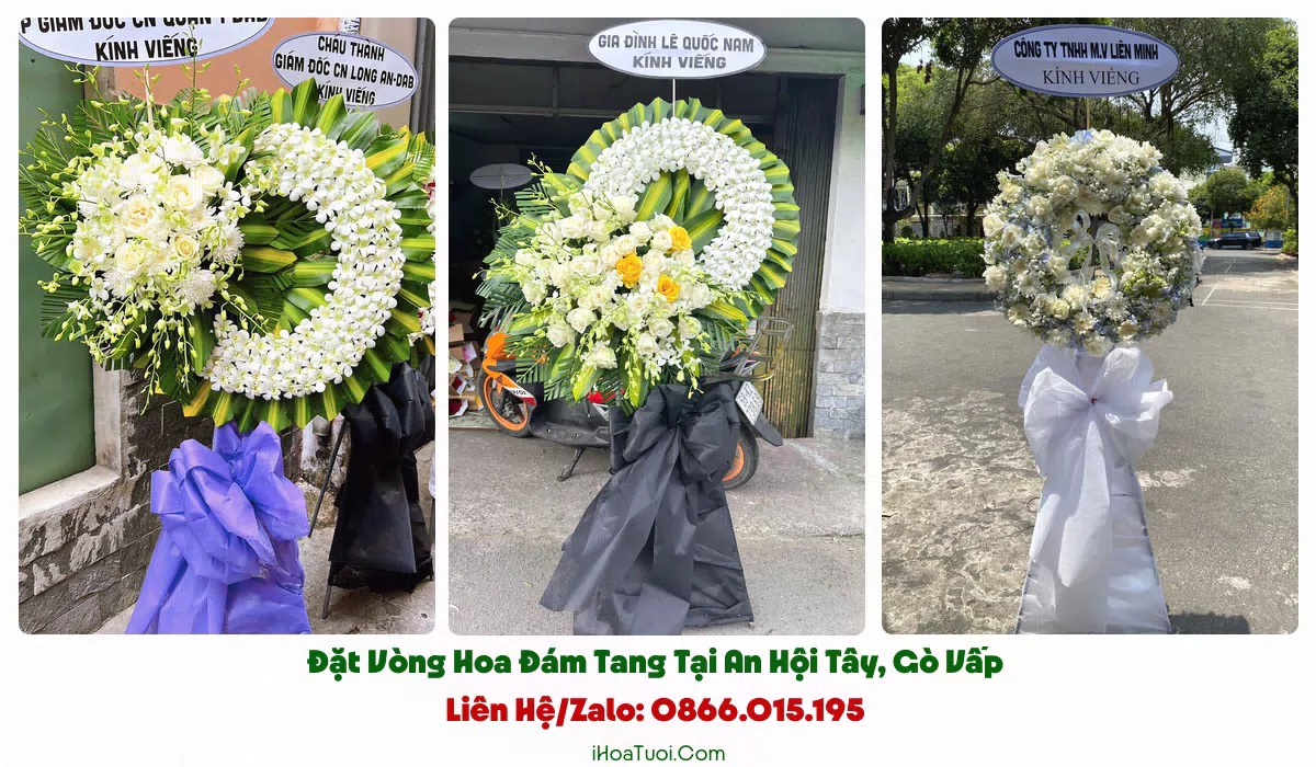 Giao vòng hoa đám tang khắp An Hội Tây và khu lân cận