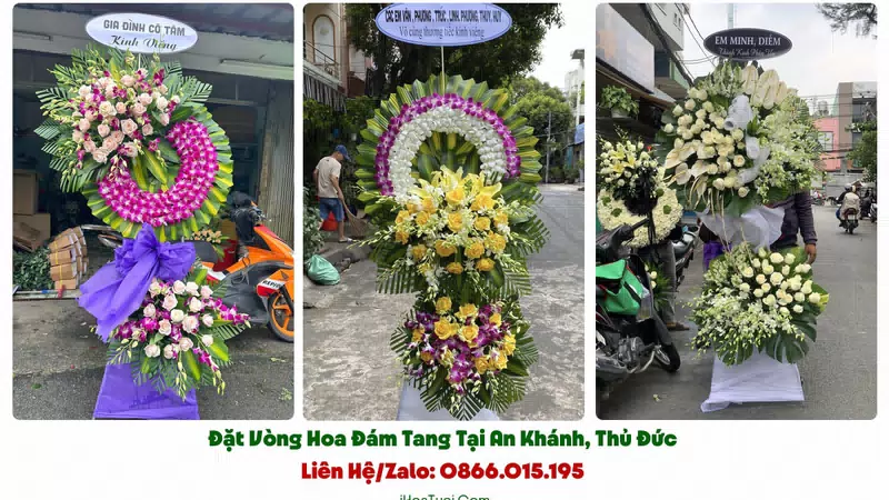 Vòng Hoa Viếng Đám Tang Phường An Khánh, TP.HCM (Thủ Đức Cũ)