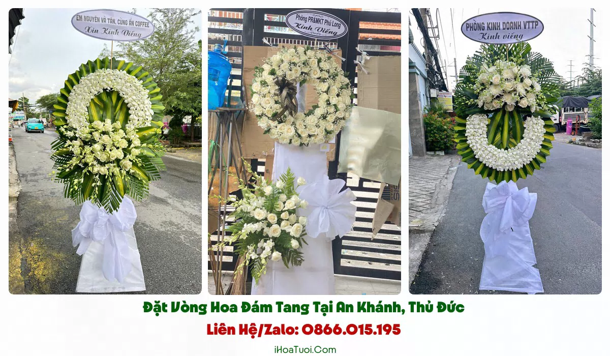 Kệ hoa lan hồ điệp trắng viếng công ty tại An Khánh