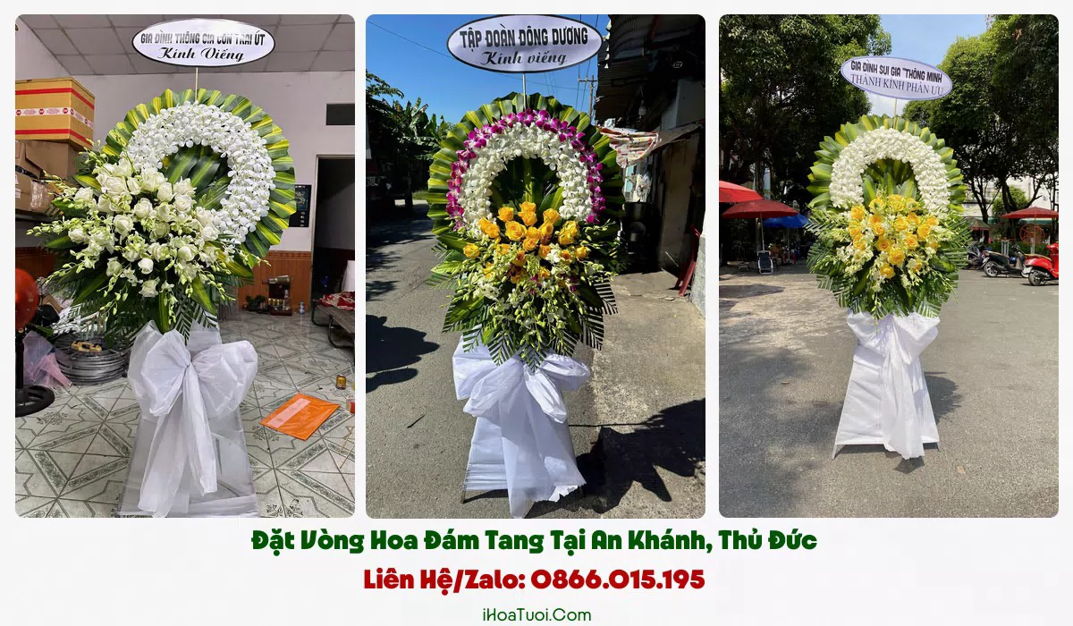 Giao vòng hoa đám tang tận nơi tại An Khánh Thủ Thiêm