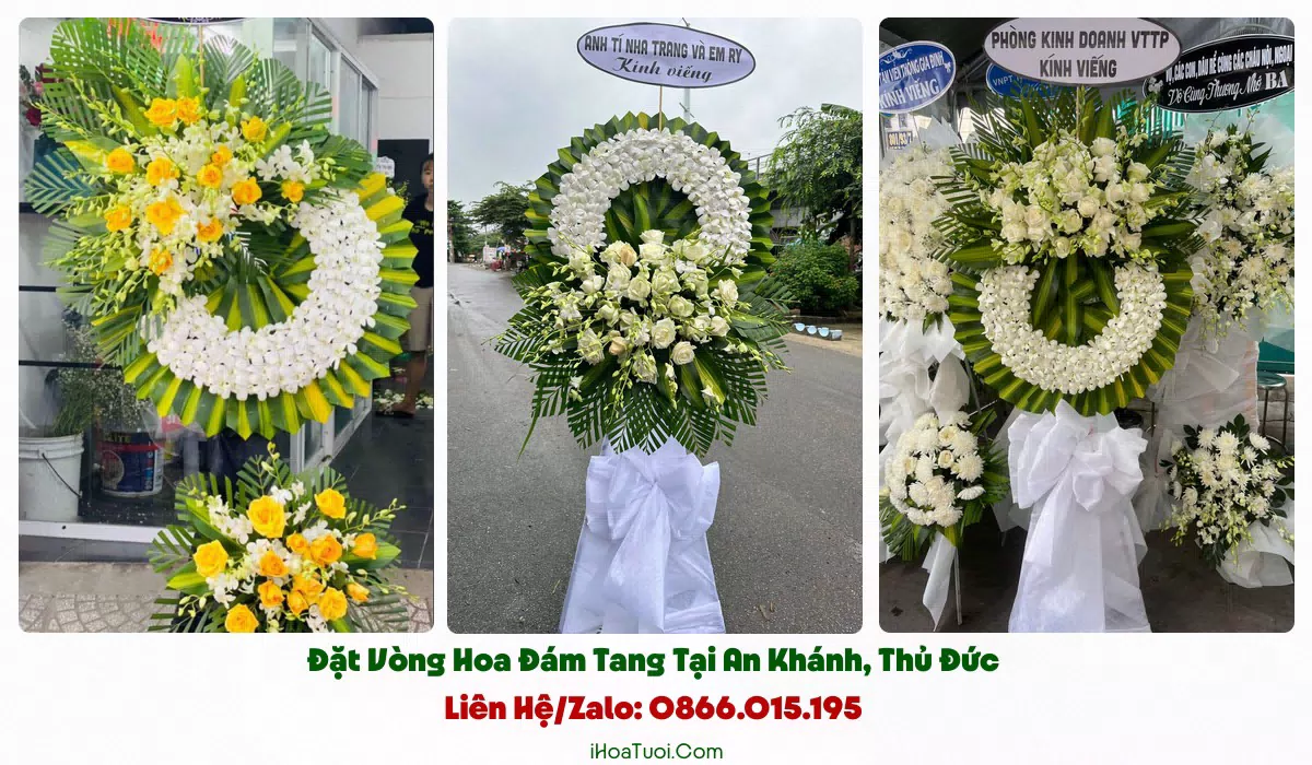 Giao vòng hoa đám tang khắp An Khánh và khu lân cận
