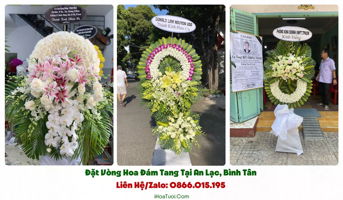 Giao vòng hoa đám tang tận nơi tại An Lạc Bình Tân