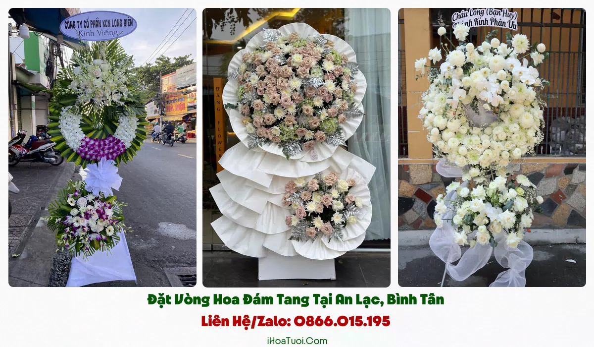 Giao vòng hoa đám tang khắp An Lạc và khu lân cận Bình Tân
