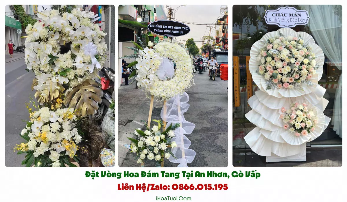 Giao vòng hoa đám tang tận nơi tại An Nhơn Gò Vấp