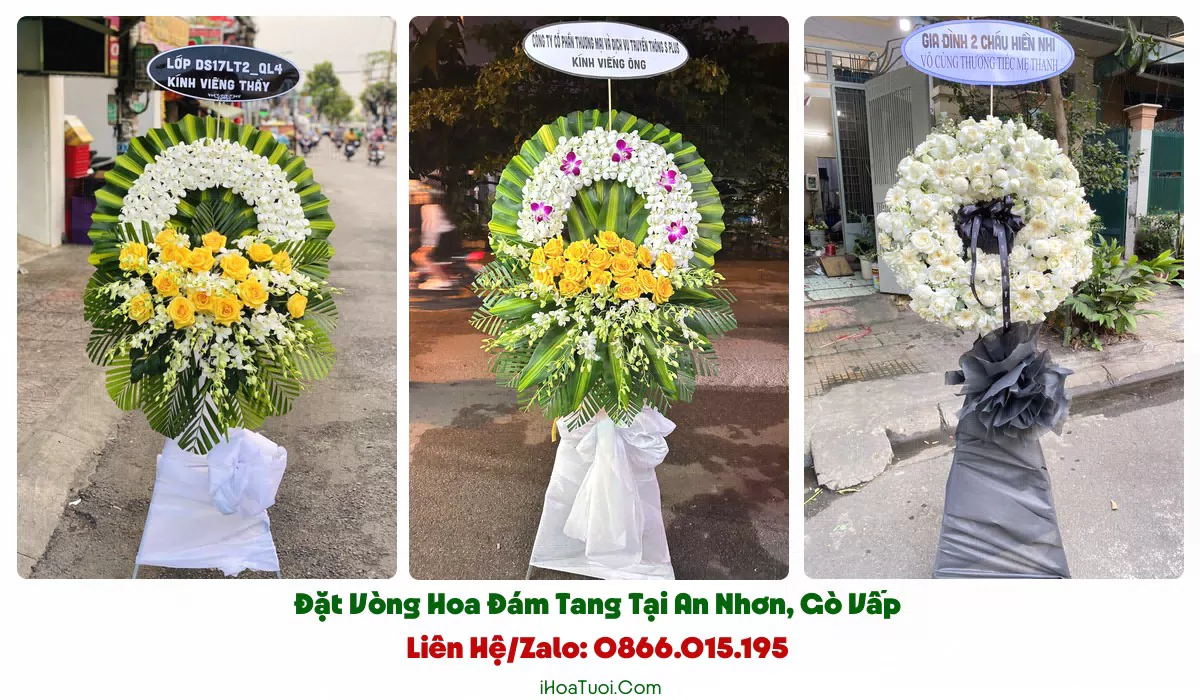 Giao vòng hoa đám tang khắp An Nhơn và khu lân cận Gò Vấp