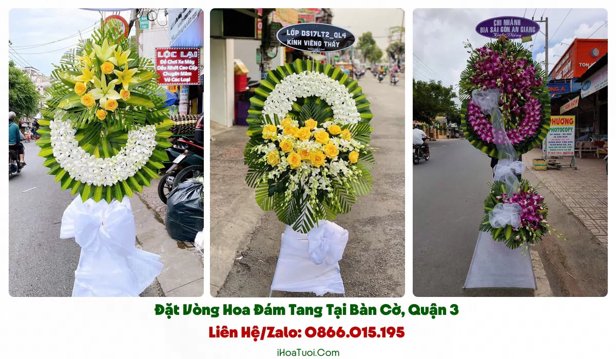 Kệ hoa viếng trang nghiêm hợp viếng ông bà cha mẹ tại Bàn Cờ