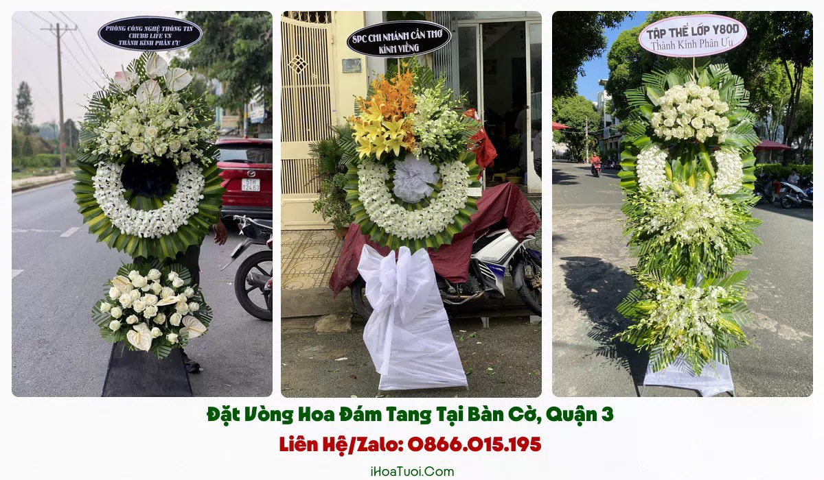 Giao vòng hoa đám tang khắp Bàn Cờ và khu lân cận
