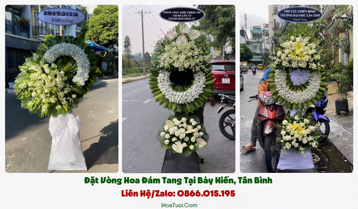 Giao vòng hoa viếng đúng giờ tại Bảy Hiền Tân Bình