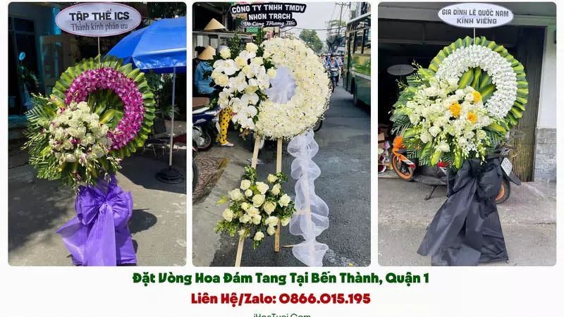Đặt Vòng Hoa Đám Tang Phường Bến Thành, TP.HCM (Quận 1 Cũ)