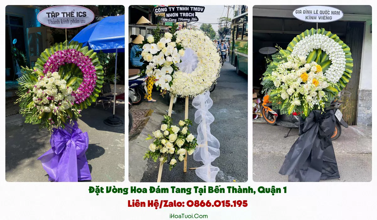 Đặt Vòng Hoa Đám Tang Phường Bến Thành, TP.HCM (Quận 1 Cũ)