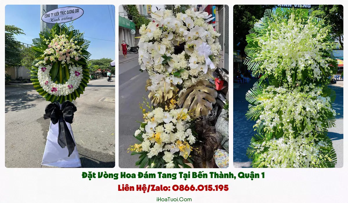 Giao vòng hoa đám tang khắp Bến Thành và khu lân cận