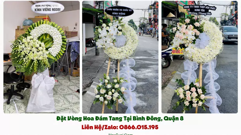 Đặt Hoa Tang Lễ Phường Bình Đông, TP.HCM (Quận 8 Cũ)