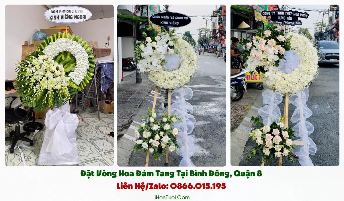 Đặt Hoa Tang Lễ Phường Bình Đông, TP.HCM (Quận 8 Cũ)
