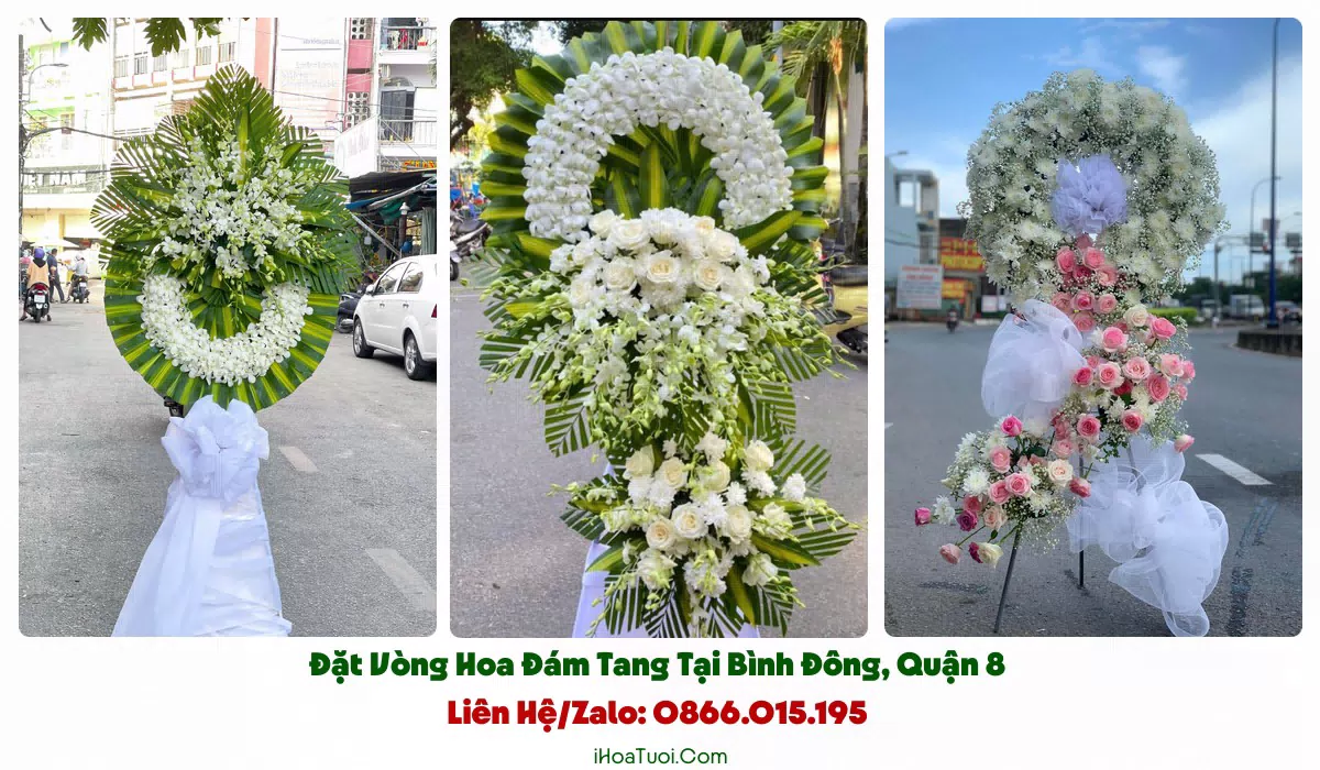 Giao vòng hoa viếng đúng giờ tại Bình Đông Quận 8