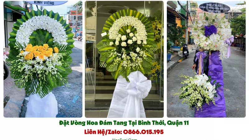 Đặt Vòng Hoa Đám Tang Phường Bình Thới, TP.HCM (Quận 11 Cũ)