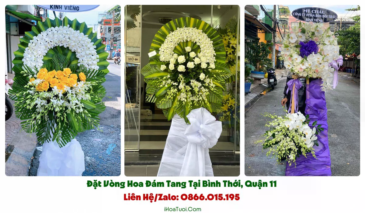 Đặt Vòng Hoa Đám Tang Phường Bình Thới, TP.HCM (Quận 11 Cũ)