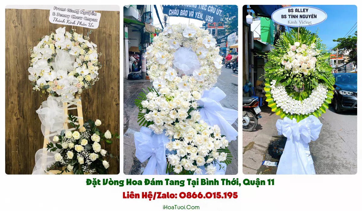 Kệ hoa lan hồ điệp cúc vàng trang nghiêm hợp phong tục tại Bình Thới