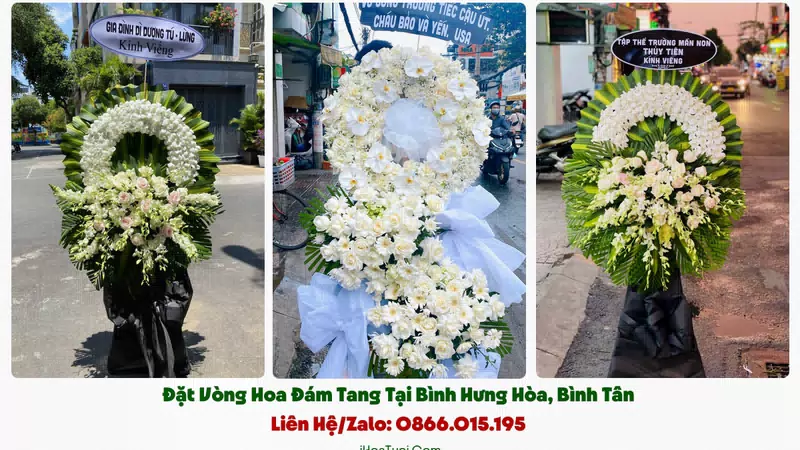Đặt Vòng Hoa Đám Tang Phường Bình Hưng Hòa, TP.HCM (Quận Bình Tân Cũ)