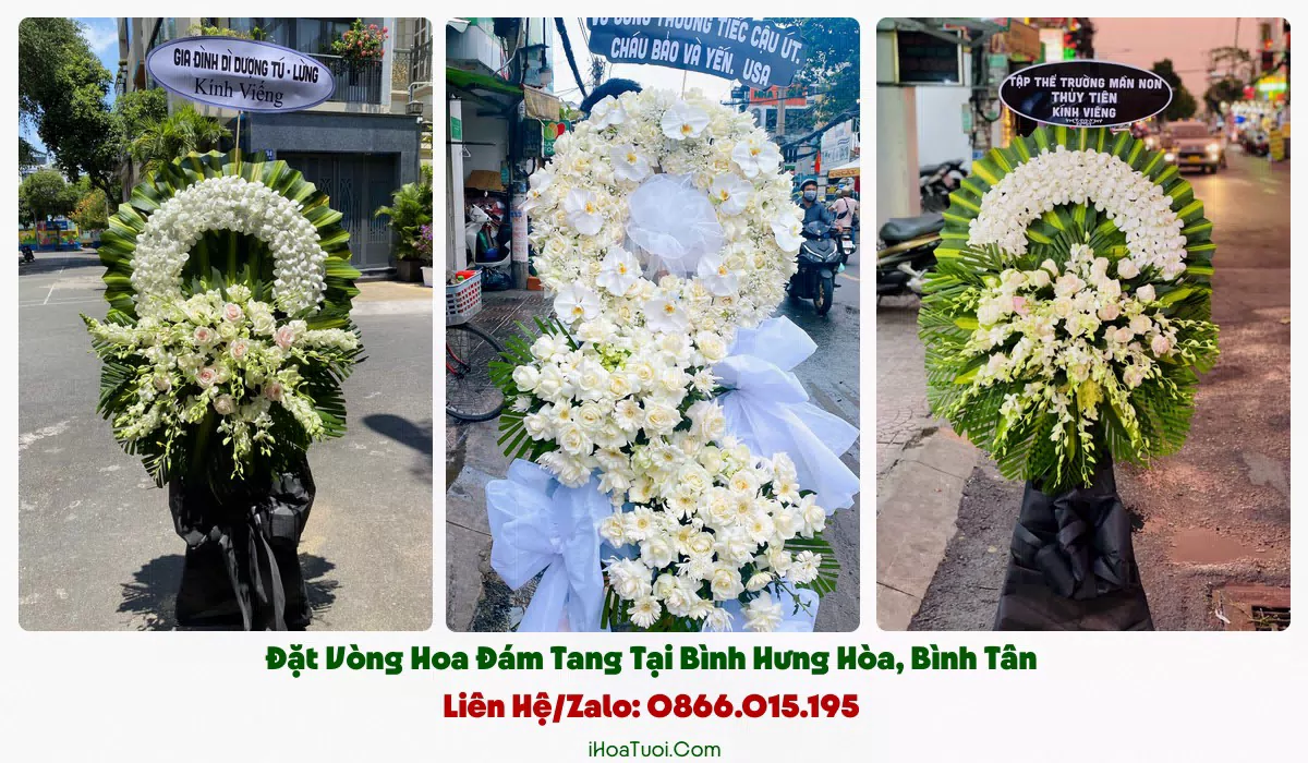 Đặt Vòng Hoa Đám Tang Phường Bình Hưng Hòa, TP.HCM (Quận Bình Tân Cũ)