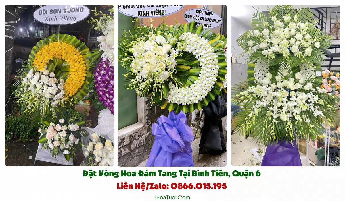 Đặt Vòng Hoa Đám Tang Phường Bình Tiên, TP.HCM (Quận 6 Cũ)