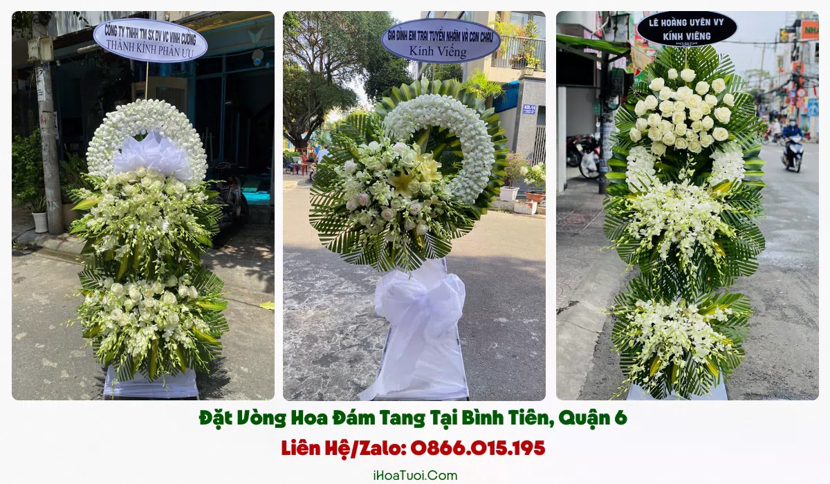 Giao vòng hoa đám tang khắp Phường Bình Tiên và khu lân cận