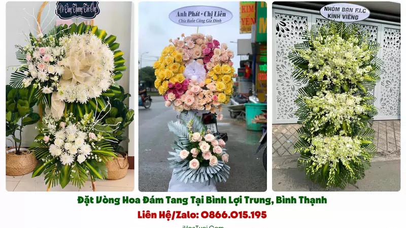 Đặt Hoa Tang Lễ Phường Bình Lợi Trung, TP.HCM (Quận Bình Thạnh Cũ)