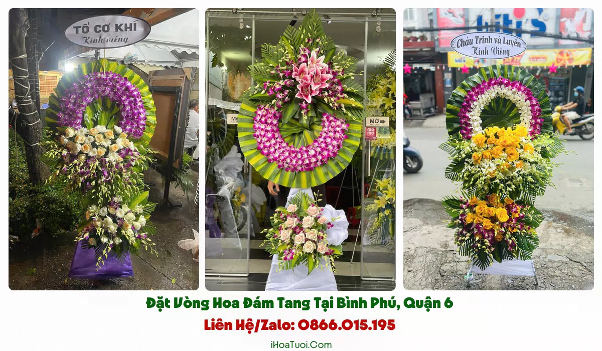 Kệ hoa lan hồ điệp trắng trang trọng tại Bình Phú, Quận 6