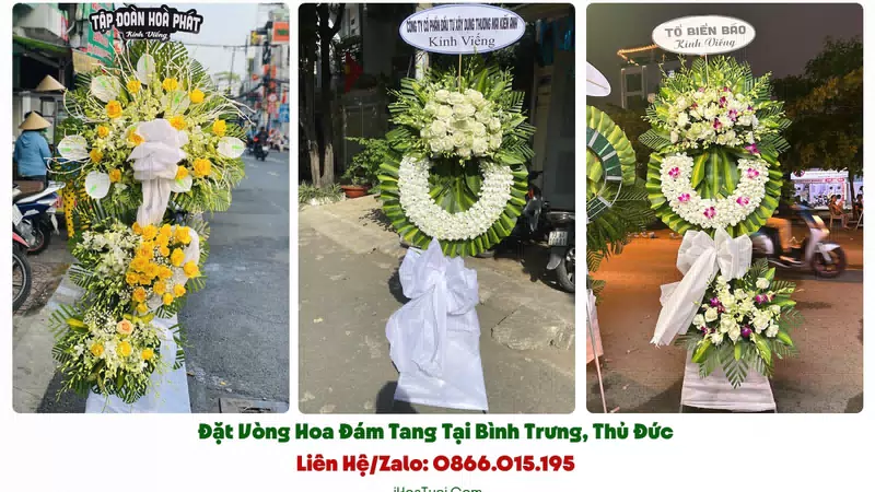 Vòng Hoa Viếng Đám Tang Phường Bình Trưng, TP.HCM (TP Thủ Đức Cũ)