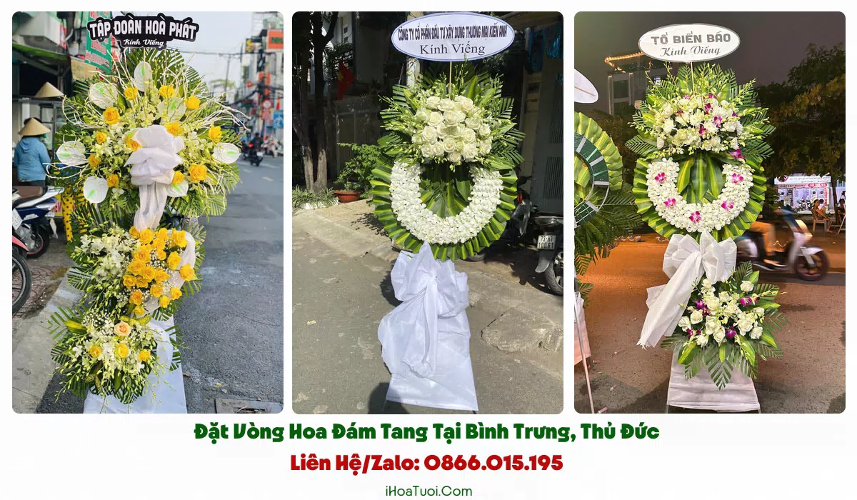 Vòng Hoa Viếng Đám Tang Phường Bình Trưng, TP.HCM (TP Thủ Đức Cũ)