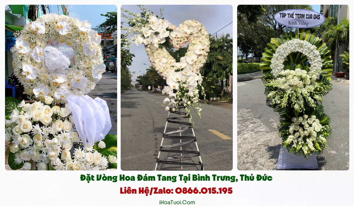 Giao vòng hoa đám tang khắp Phường Bình Trưng và khu lân cận