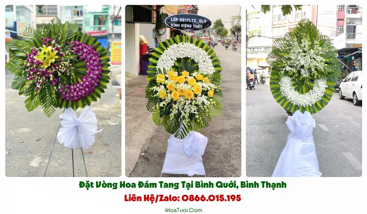 Giao vòng hoa viếng đúng giờ tại Bình Quới, bán đảo Thanh Đa