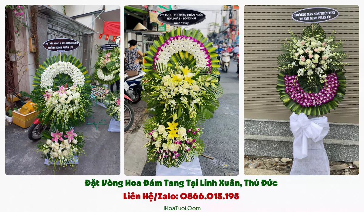 Vòng hoa đám tang Phường Linh Xuân các loại