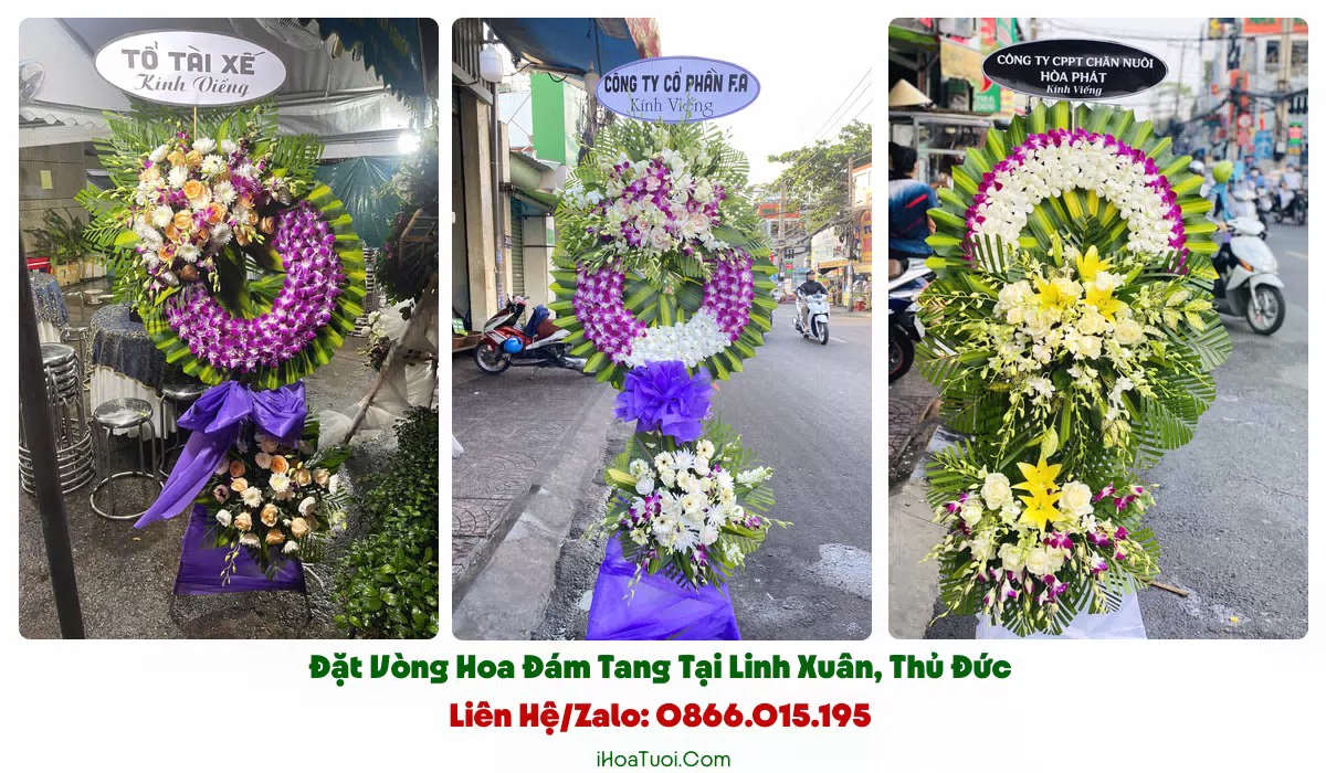 Giao vòng hoa viếng đúng giờ tại Phường Linh Xuân