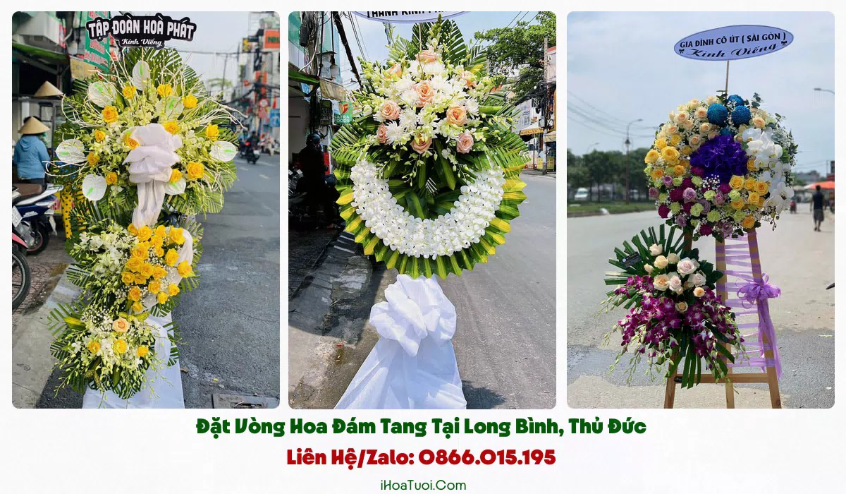 Giao vòng hoa viếng khắp Phường Long Bình và lân cận