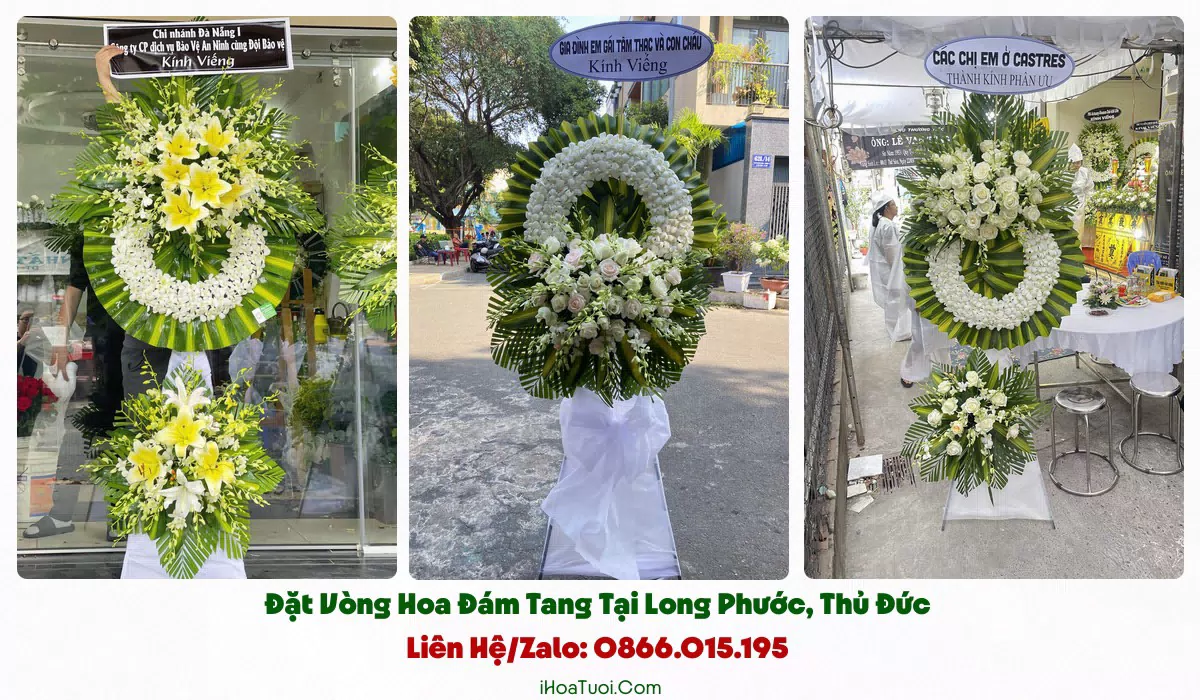 Giao vòng hoa viếng khắp Phường Long Phước và lân cận