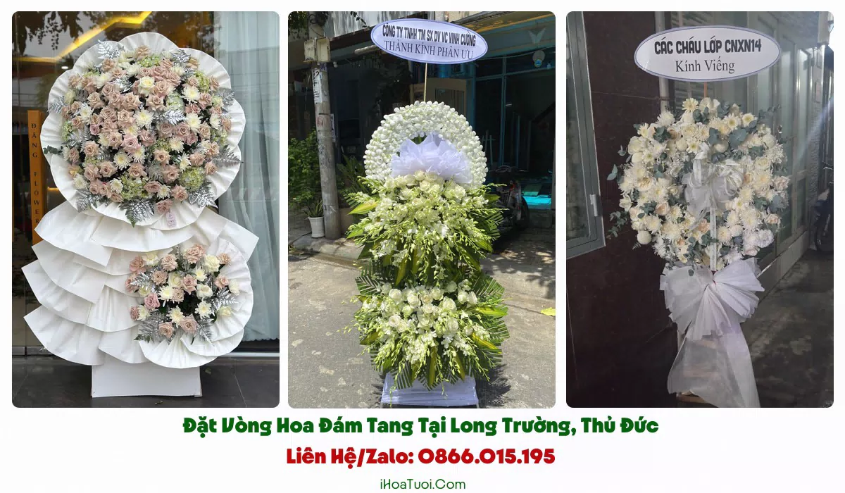 Giao vòng hoa tang lễ khắp Long Trường và lân cận