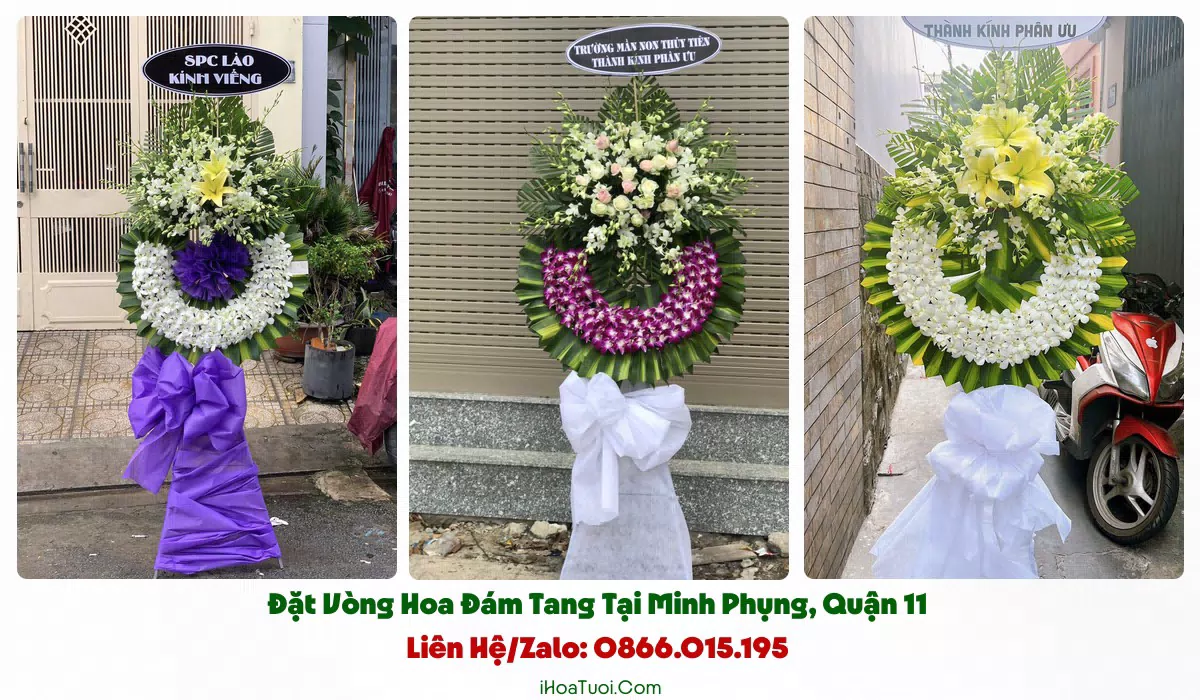 Đặt Vòng Hoa Đám Tang Phường Minh Phụng, TP.HCM (Quận 11 Cũ)