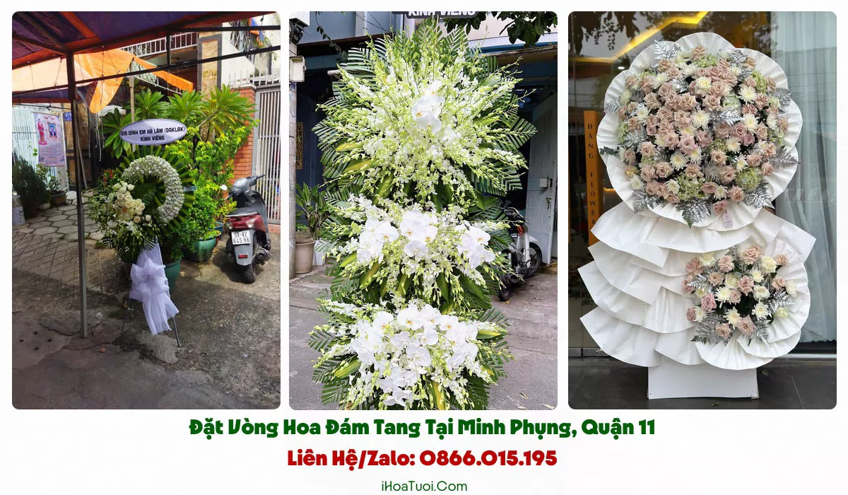 Giao vòng hoa viếng đúng giờ tại Phường Minh Phụng