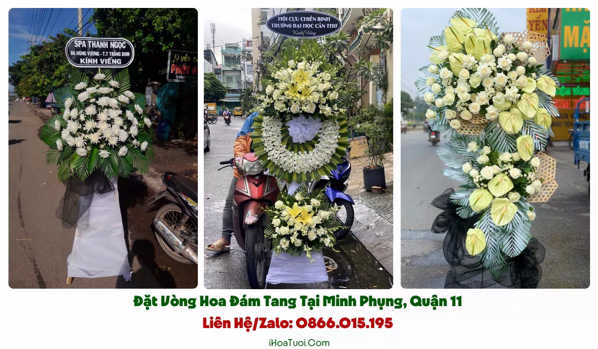 Giao vòng hoa viếng khắp Phường Minh Phụng và lân cận